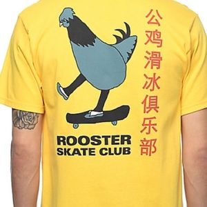 A.Lab Rooster Sk8 Club Yellow short sleeve shirt